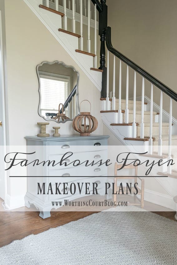 Farmhouse Style Makeover Plans For A Suburban Foyer || Worthing Court