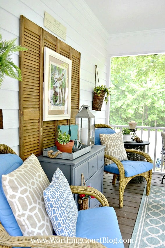 Screen porch decor || Worthing Court