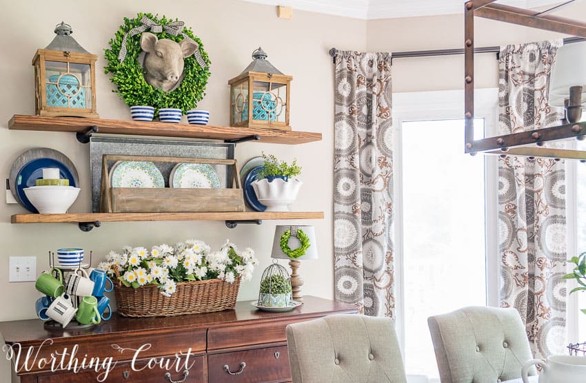 Farmhouse cheap shelf decor