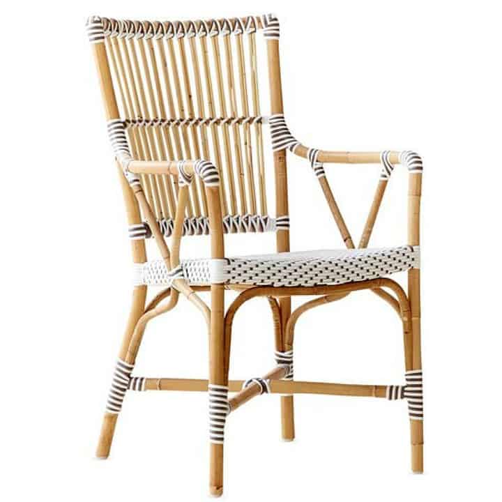 Rattan arm chair || Worthing Court