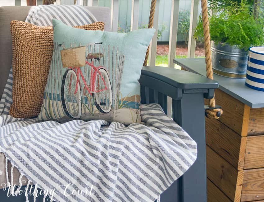 Adorable bicycle pillow for summer - under $15! || Worthing Court