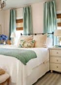 Loads of tips for how to organize, decorate and add style to a small bedroom.