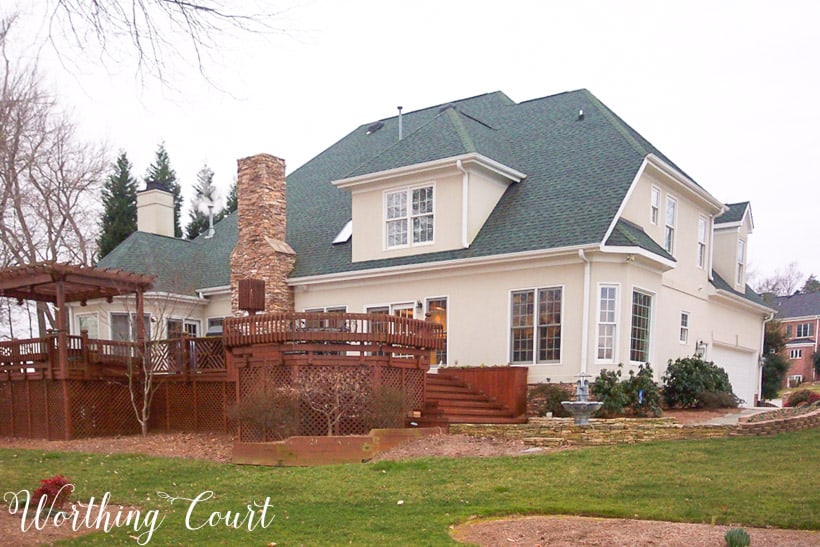 The house before the new deck was built.