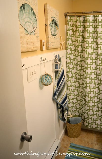 Beach Themed Bathroom Makeover