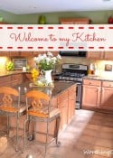 Kitchen tour in a kitchen with maple cabinets