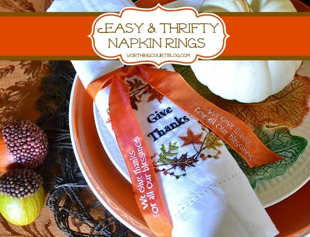 No- Sew Easy and Thrifty Napkin Rings