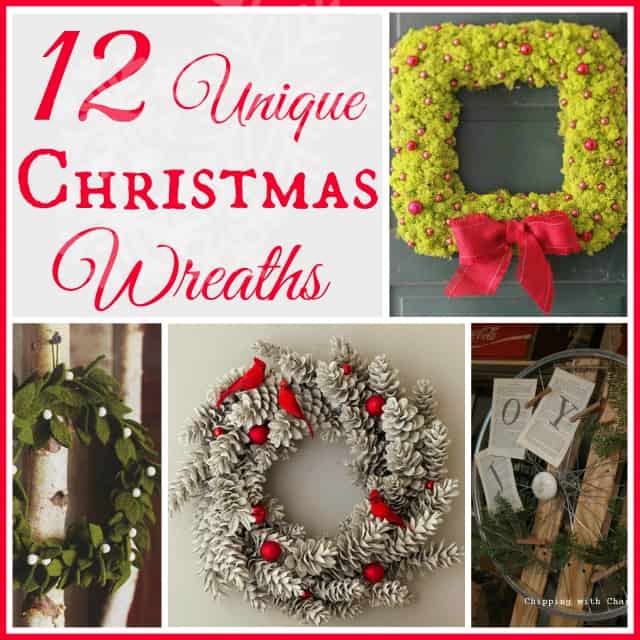 12 Unique Christmas Wreaths poster.