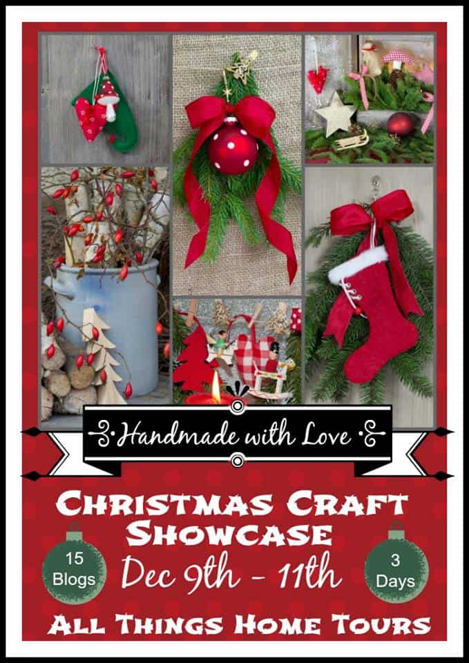 No-Sew Burlap and Red Ticking Christmas Tree Garland