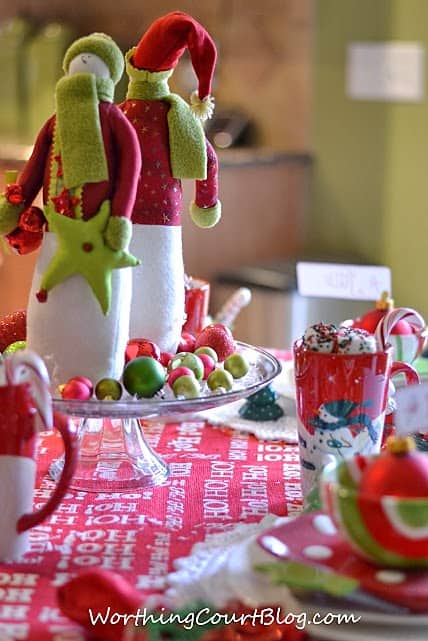  Snowman centerpiece for Christmas.