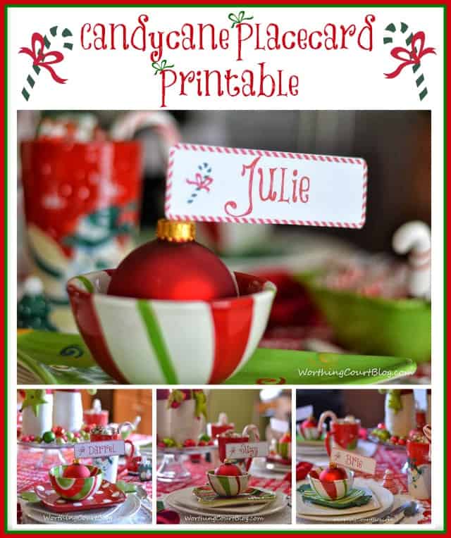 Free Cute Christmas Place Card Printable