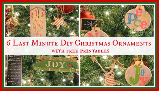 6 Last Minute DIY Christmas Ornaments