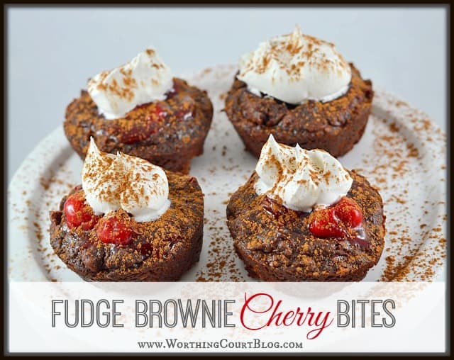 Recipe for Fudge Brownie Cherry Bites. Great for Valentine's Day or any day of the year.