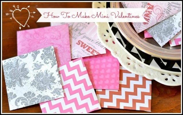 How to make mini Valentine cards graphic.