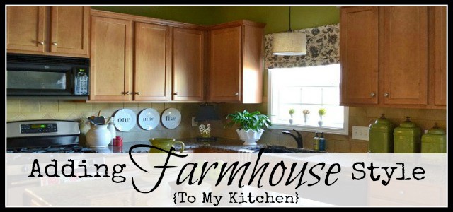 A DIY Faux Roman Shade And Chipping Away At My Farmhouse Kitchen Facelift