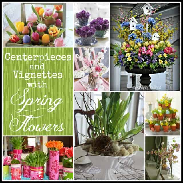 A roundup of vignettes and centerpieces using spring flowers.