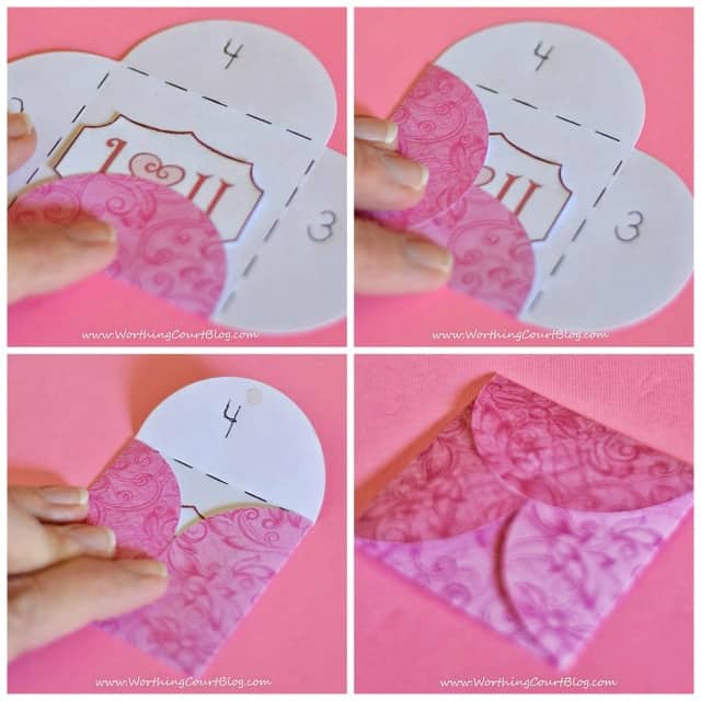 Folding the envelope.