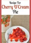 If you love cherries, you love this Cherry O'Cream Pie recipe! || Worthing Court