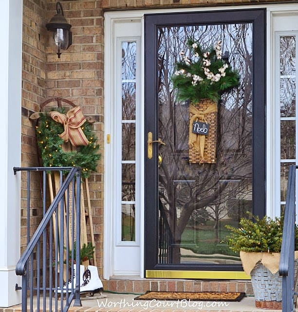 Christmas front porch decorations.