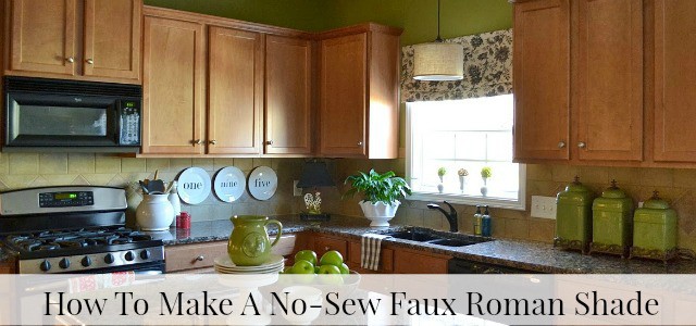 How To Make No Sew Faux Roman Shades