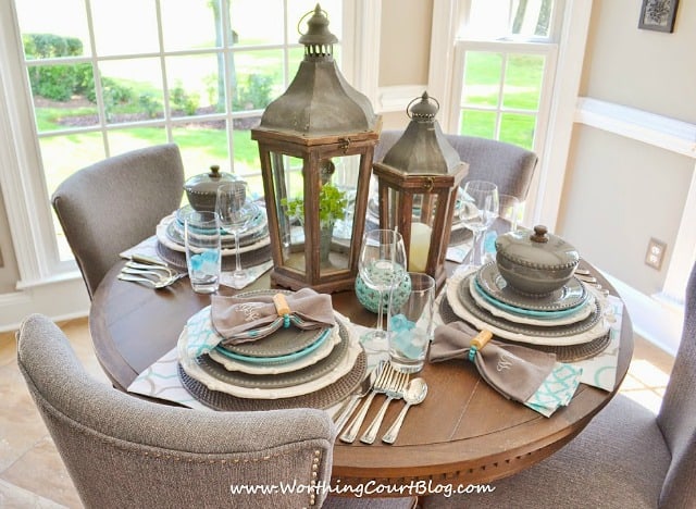 Setting a on sale round dining table