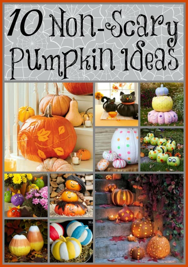 10 Non-Scary Pumpkins for Halloween graphic.