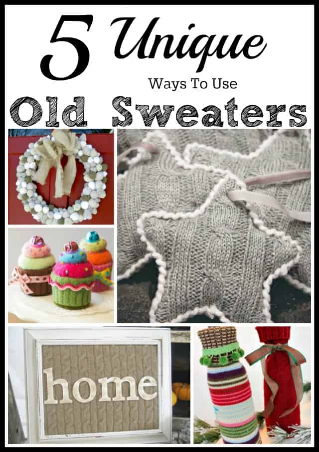 5 Unique Ways To Use Old Sweaters poster.