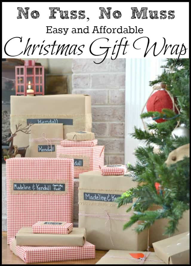 No muss, no fuss - easy and affordable Christmas gift wrap poster.