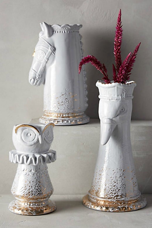 Hand painted Figural Vases.