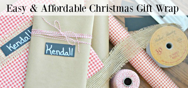 Pretty, Easy and Affordable Christmas Gift Wrapping