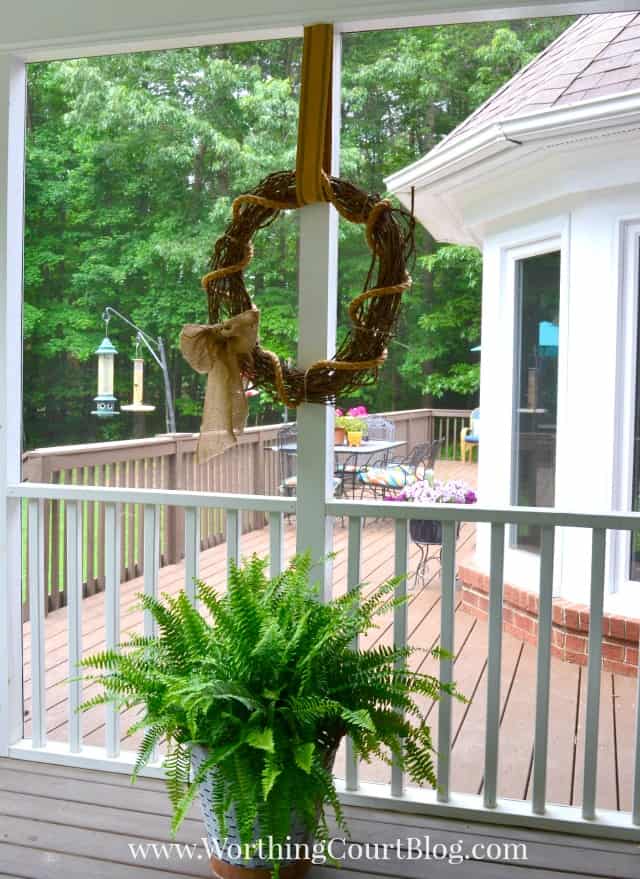 Rustic grapevine wreath