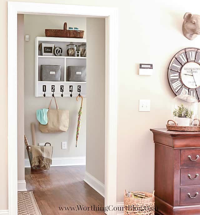 A look down the hallway into the foyer.