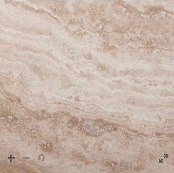 Caramel Prefab Travertine counter from Floor & Decor.