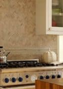 Herringbone backsplash