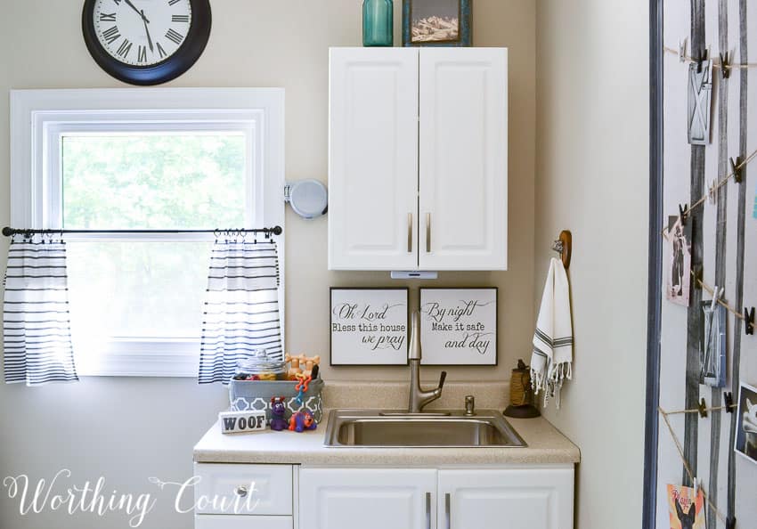 A small Laundry room sink area.