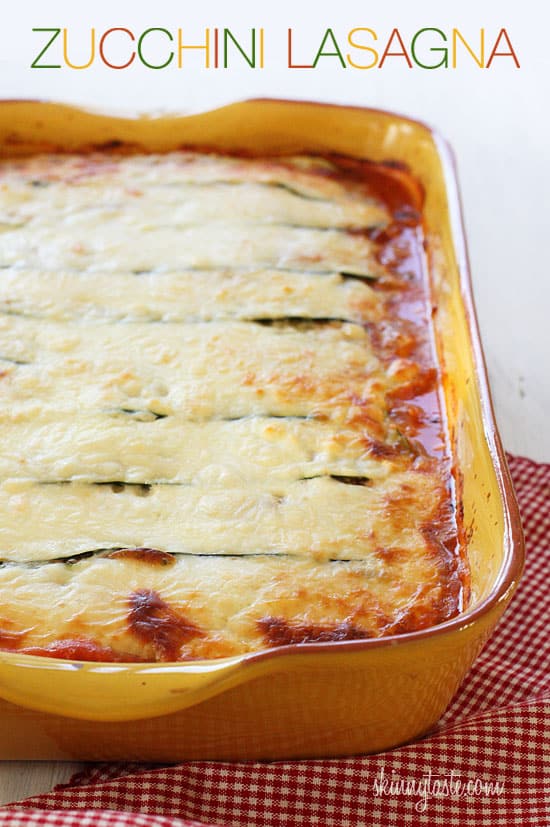 Recipe for healthy zucchini lasagna.