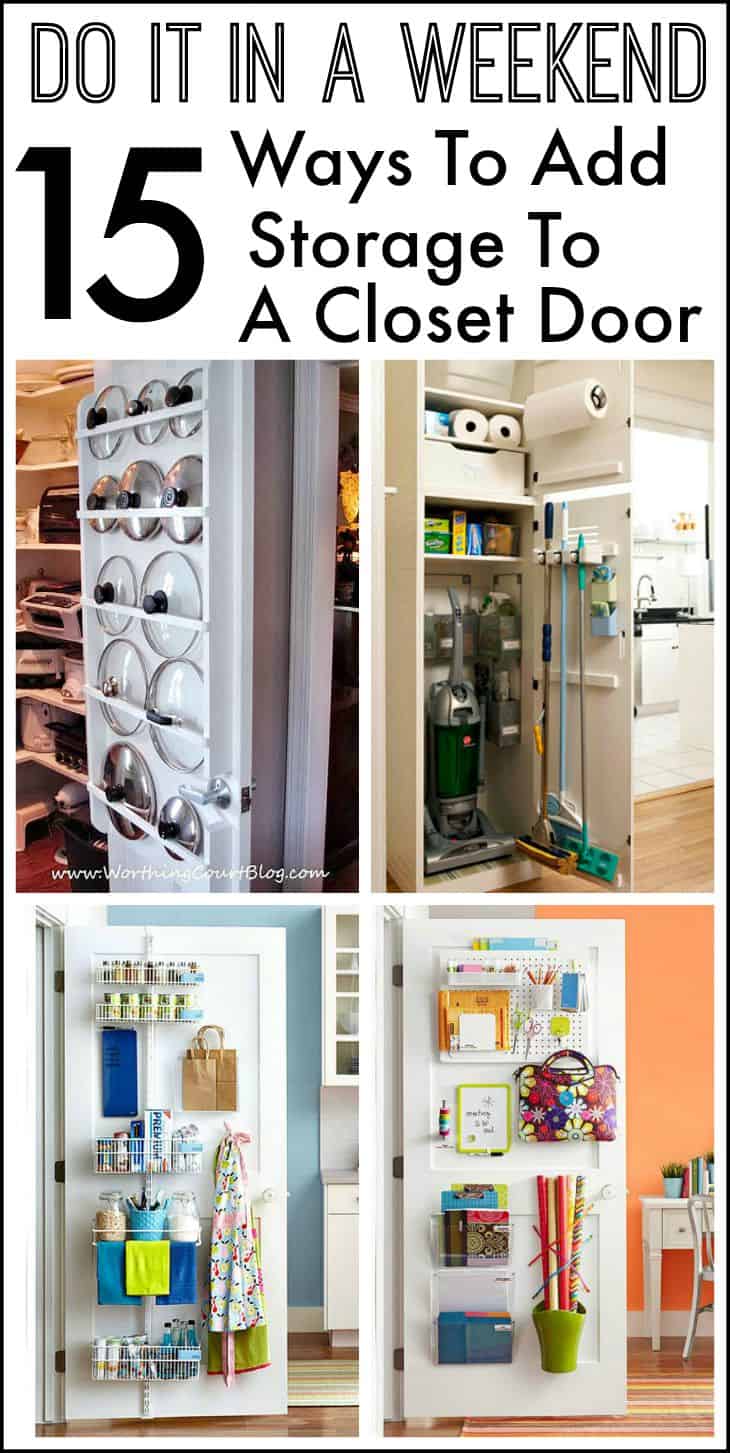 15 formas de añadir almacenamiento al interior de una puerta de armario