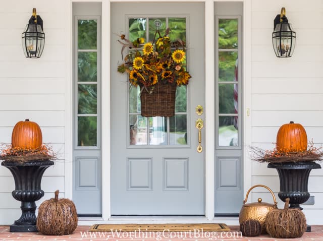 Easy And Simple Fall Front Porch And Our New Front Door