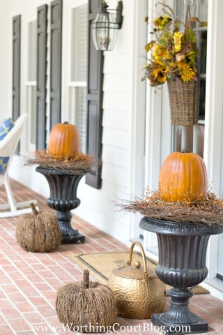 Easy And Simple Fall Front Porch {And Our New Front Door!}