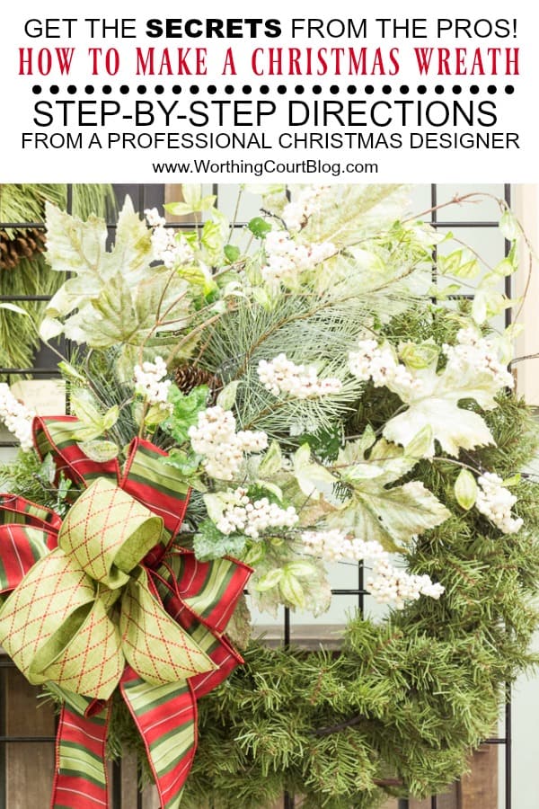 directions for how to make a Christmas wreath