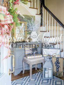 Rustic and Elegant Christmas Foyer.