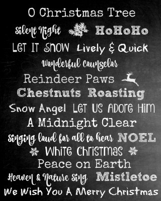 Free Chalkboard Christmas Printable