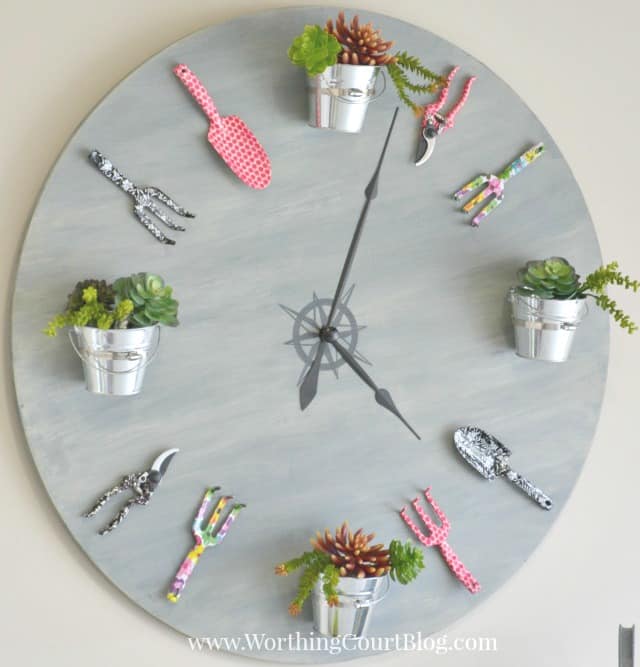 How to Make a Garden Clock Using an Old Tabletop | The Everyday Home