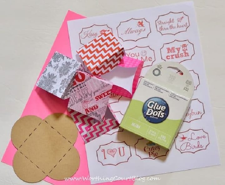 supplies need to make mini valentines