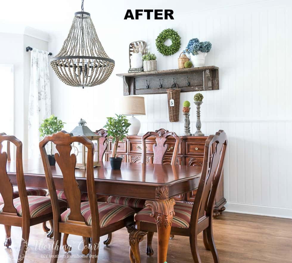 The after shot of the dining room.