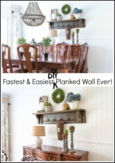 DIY planked wall poster.