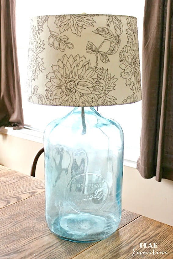 Easy as 1-2-3. DIY lamp from a glass jug.