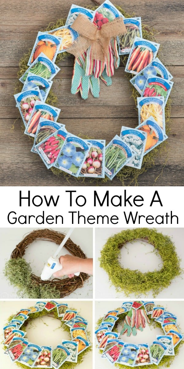 directions for making a wreath with seed packets