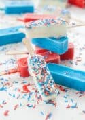 How to make red, white and blue patriotic popsicles for Memorial Day, Flag Day, July 4th or any time of year!