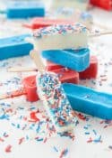 How to make red, white and blue patriotic popsicles for Memorial Day, Flag Day, July 4th or any time of year!