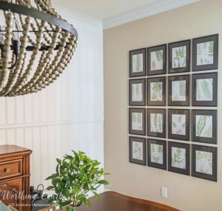 Dining Room Makeover – How To Fill A Large Wall With Art For Under $75